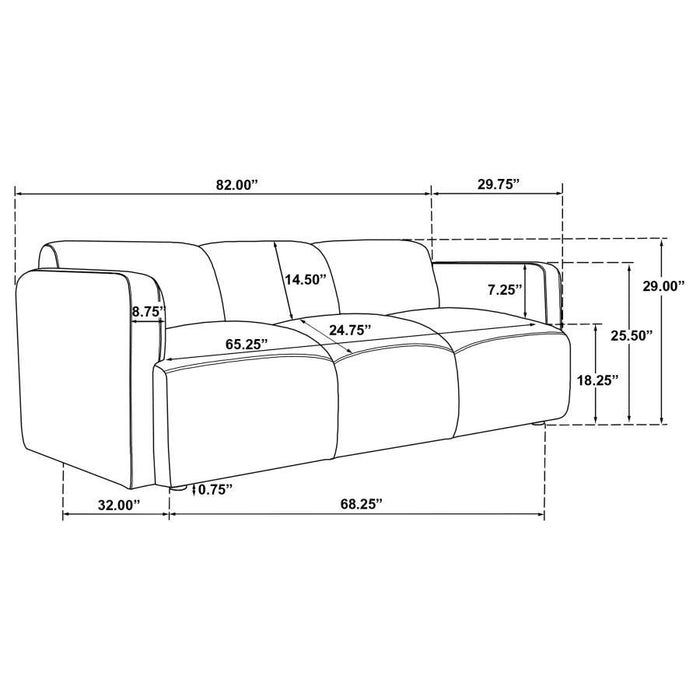 Dorset - Fabric Upholstered Round Track Arm Sofa