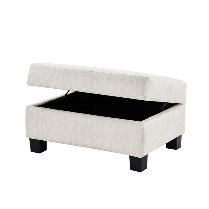 Contemporary U - Shaped Sectional Sofa With Movable Storage Ottoman