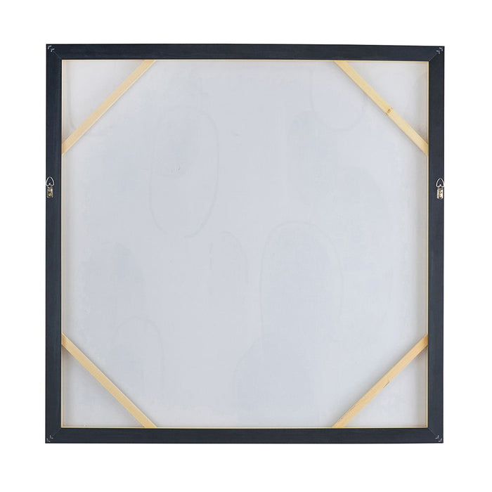 Modern Oil Painting, Square Framed Wall Art For Living Room Dining Room - Multicolor