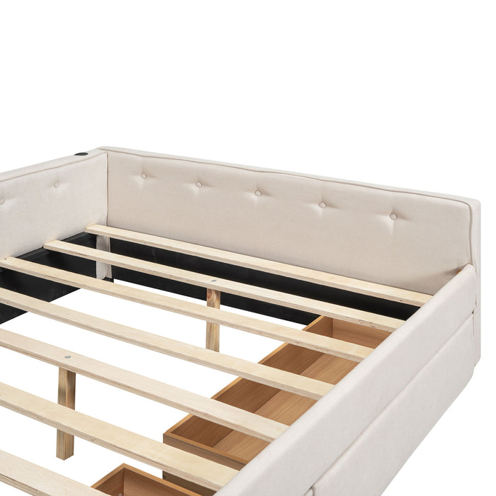 Platform Bed With USB Ports