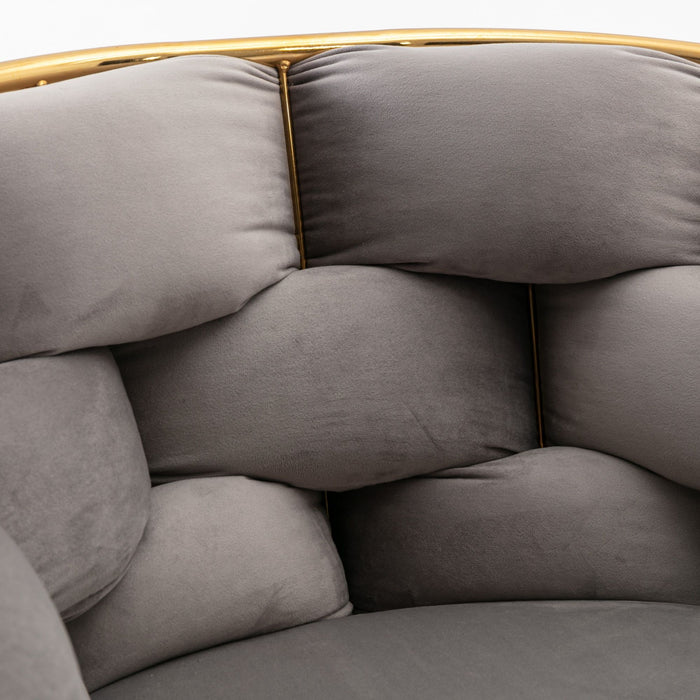 Luxury Modern Simple Leisure Velvet Single Sofa Chair Bedroom Lazy Person Household Dresser Stool Manicure Table Back Chair