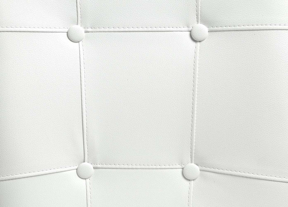 Hussein - Side Chair (Set of 2) - White Synthetic Leather & Black