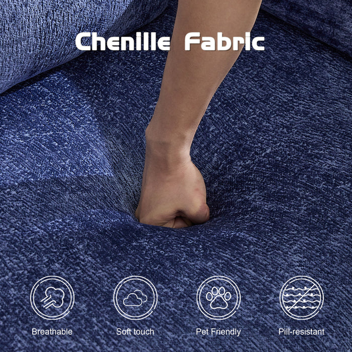 Convertible Floor Sofa Bed With Fixed Shape Frame For Living Room