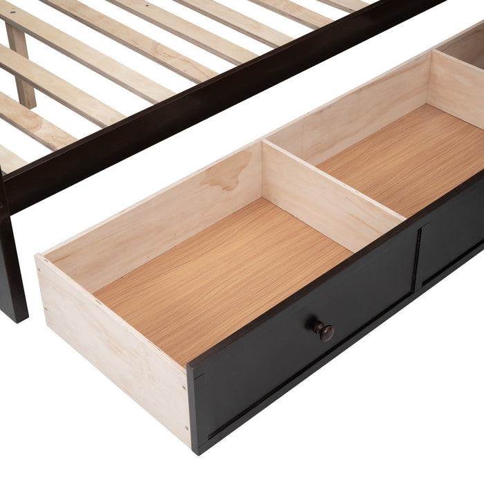 L Shaped Bunk Bed With 3 Drawers, Portable Desk And Wardrobe