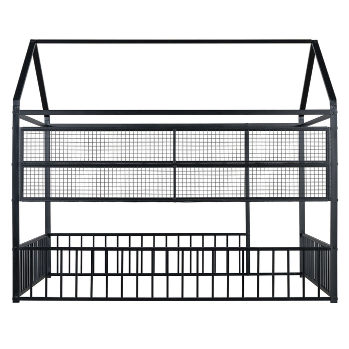 House Frame With Fence And Shelves