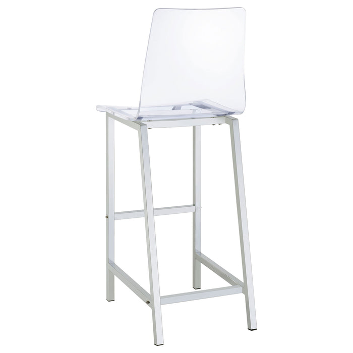 Garbo - 5 Piece Bar Set With Stools - Chrome