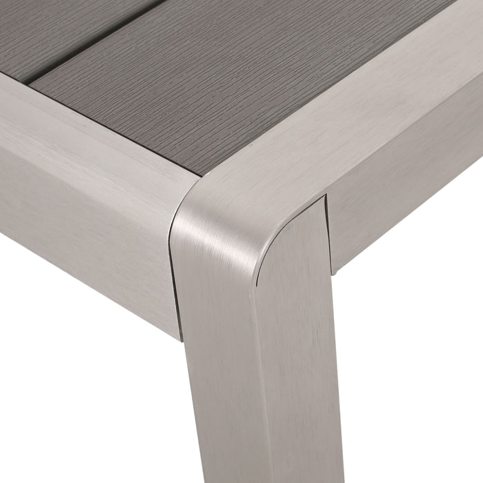 Outdoor Modern Aluminum Dining Bench, Durable And Elegant Design