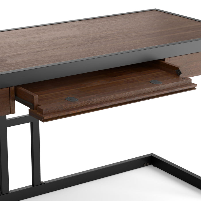 Erina - Desk - Distressed Charcoal Brown