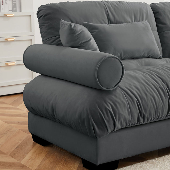 Super Comfort Oversized Modular Sectional Sofa With Movable Ottoman