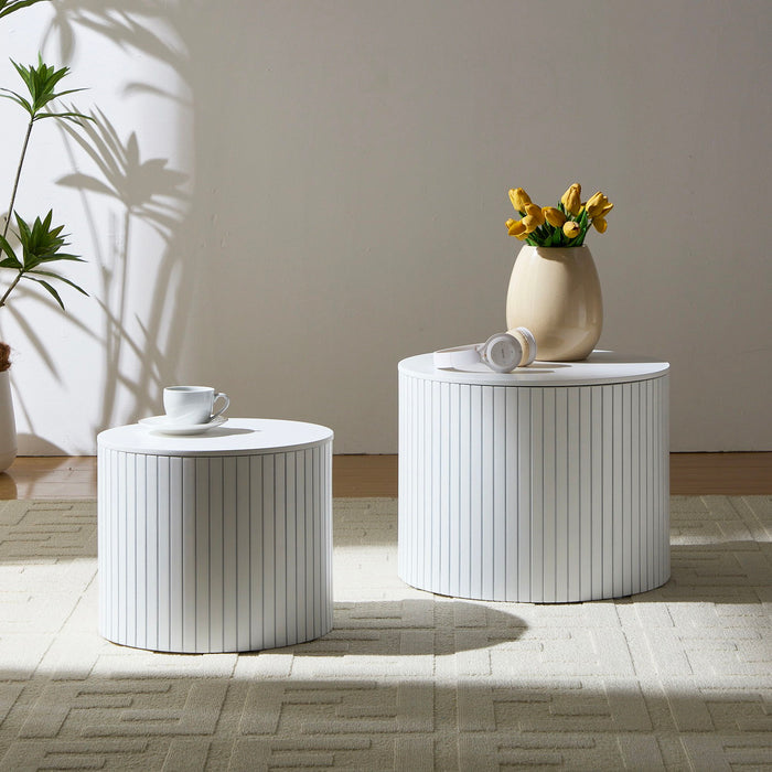 Handcrafted Nested Table Set, 2 Pieces