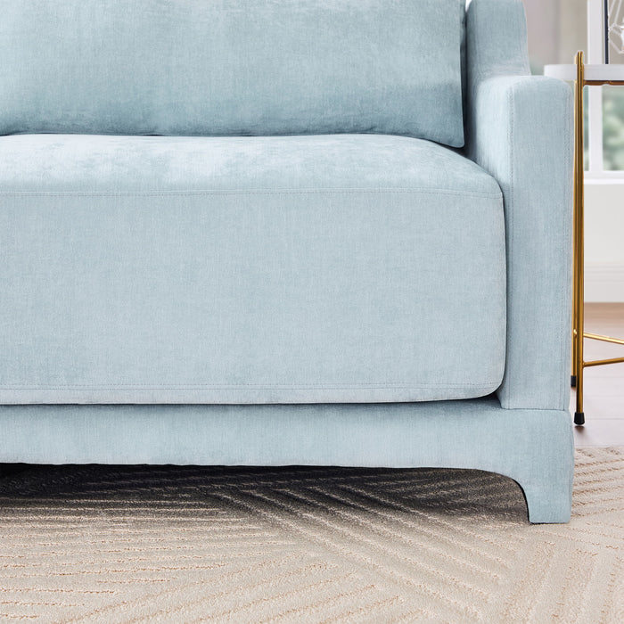 Elegant Sofa With Ergonomic Design And Lumbar Pillows