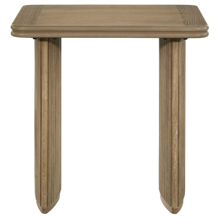 Adina 3-piece Wood Coffee Table Set Distressed Light Brown