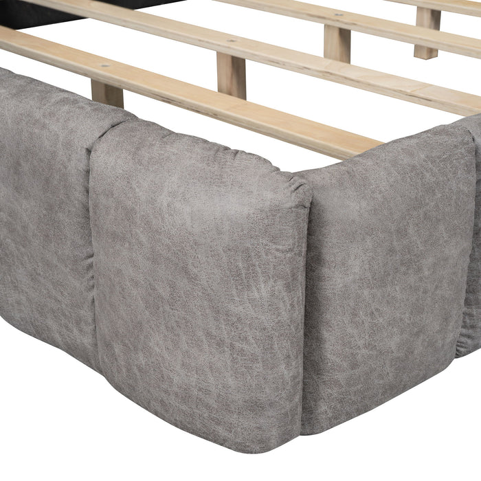 Elegant Design Upholstered Platform Bed