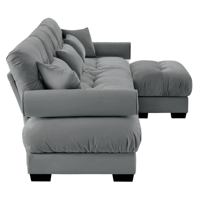 Super Comfort Oversized Modular Sectional Sofa With Movable Ottoman