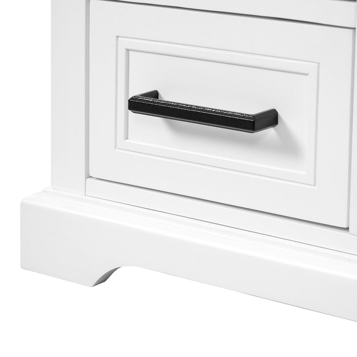 Bathroom Vanity With Sink, Soft Close Doors, Adjustable Shelf & 3 Drawers