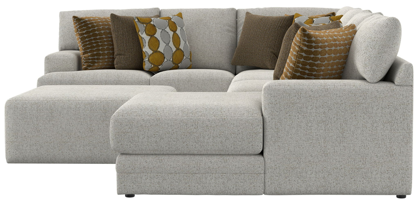 Tori - Sectional With Comfort Coil Seating, Cocktail Ottoman And Accent Pillows Included
