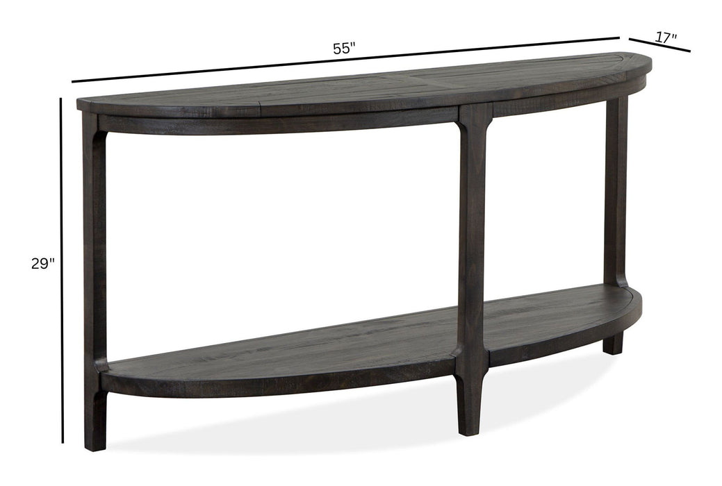 Boswell - Demilune Sofa Table - Peppercorn