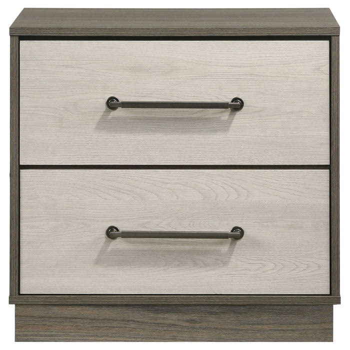 Edmondson - 2 Drawer Nightstand - Gray