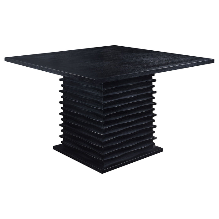Shandra - 5 Piece Set With Counter Height Table And Stools - Black