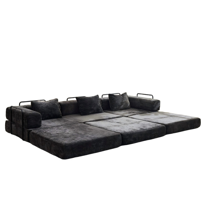 Convertible Floor Sofa Bed, Boneless Modular Sectional Sofa For Living Room