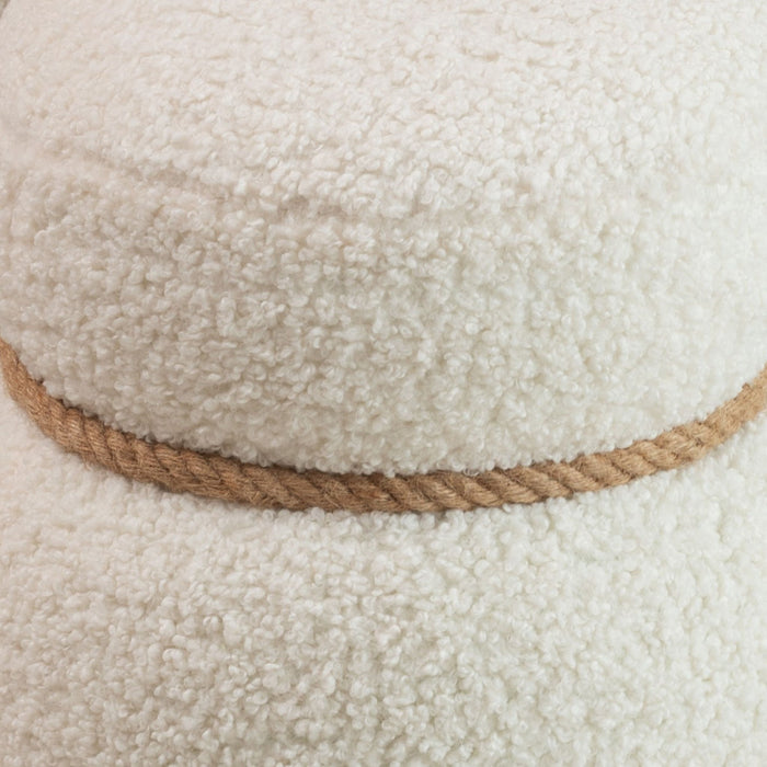 Snowman Stool With Cushion And Solid Wood Frame