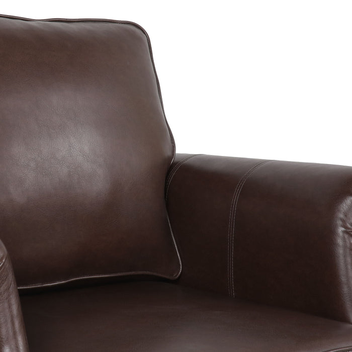 Contemporary Club Chair With Nailhead Trim And Rolled Armrests