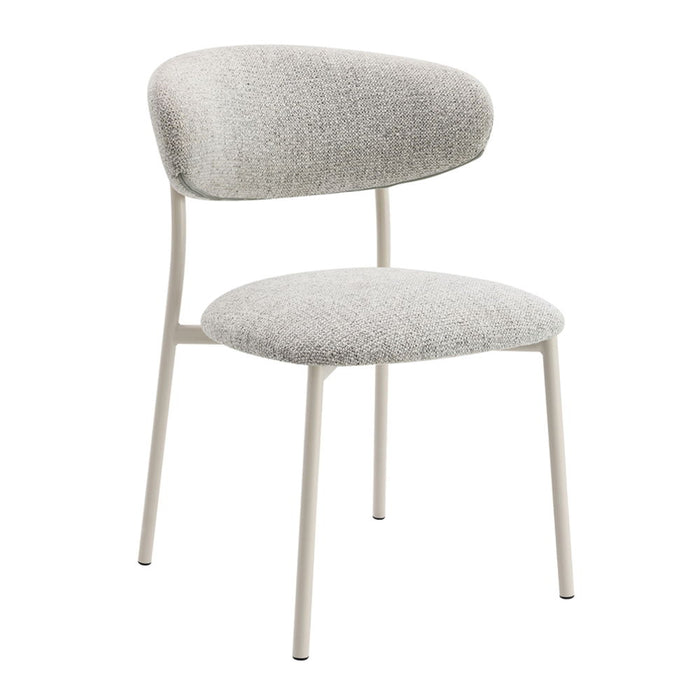Kalam - Side Chair Set of 2) - Gray Fabric & Beige