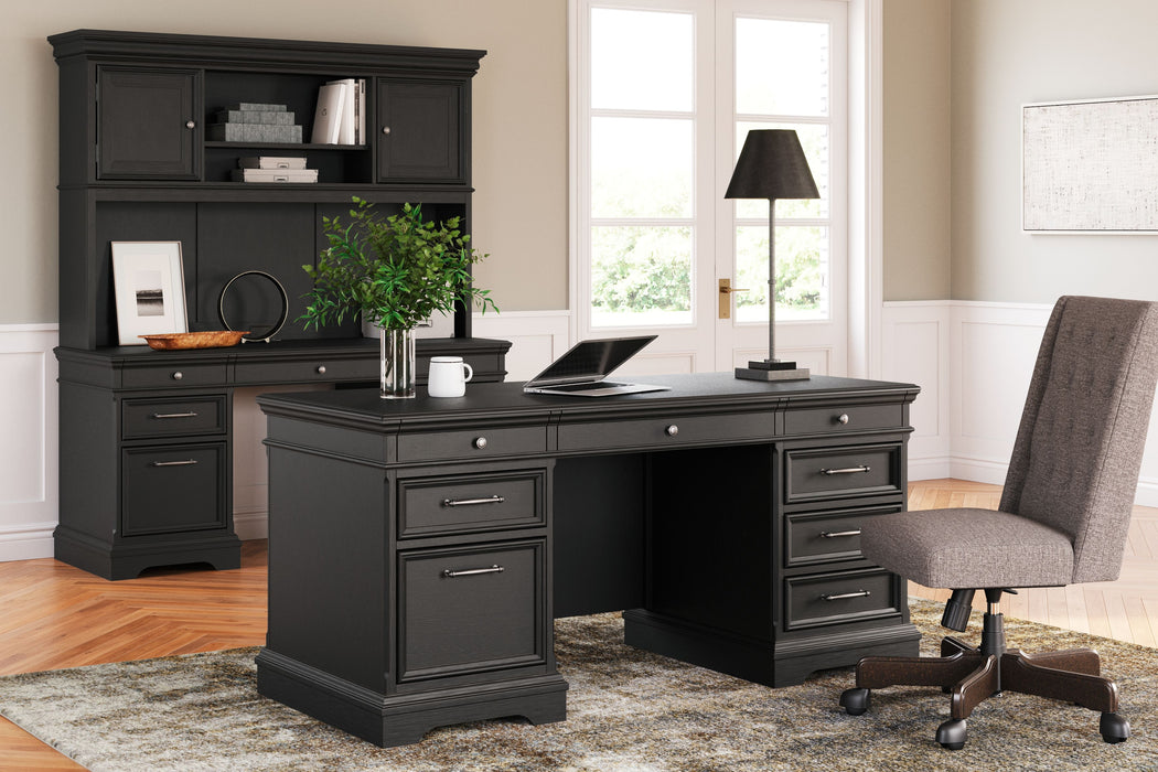 Beckincreek - Home Office Pedestal Desk - Black