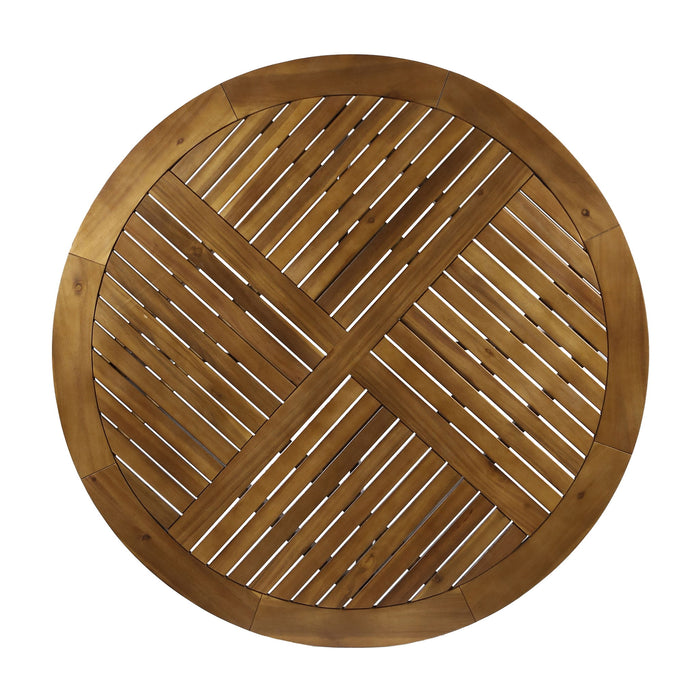 Hermosa - Outdoor Acacia Wood Table Circular Design