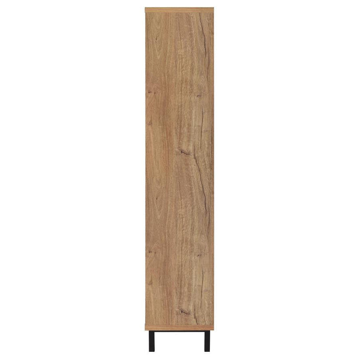 Teller - 4-Door Tall Shoe Storage Cabinet - Natural Oak
