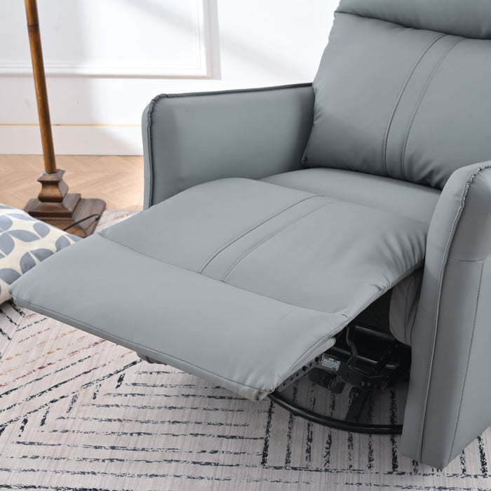 360° Modern Small Rocking Swivel Recliner Chair With Side Pocket