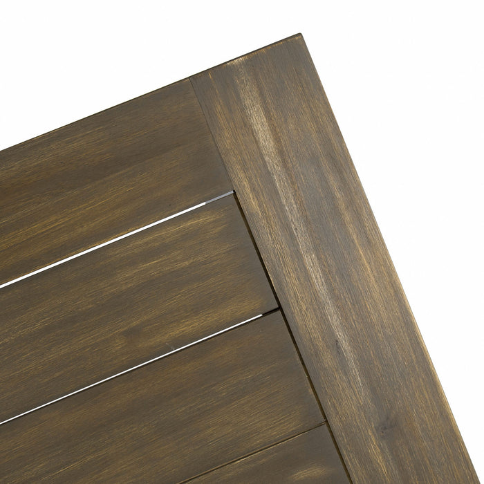 Acacia Wood Dining Table With Slat Design