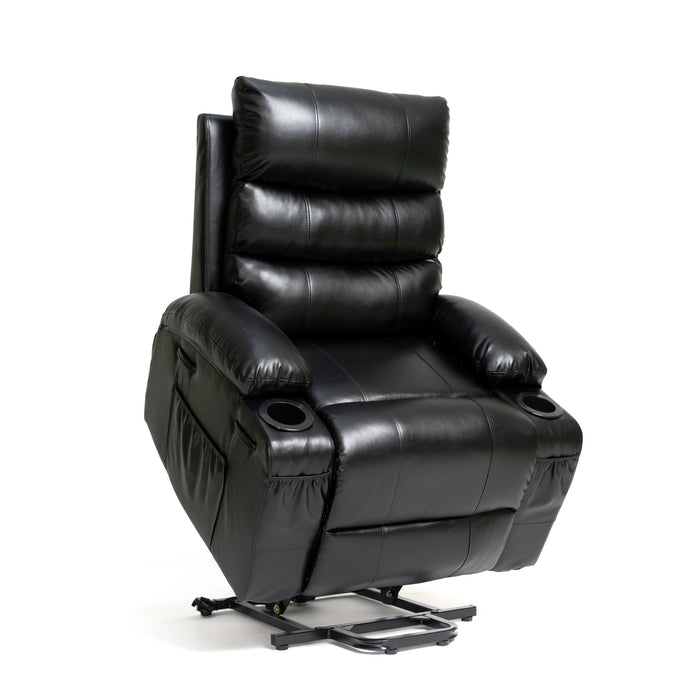 Large Size Electric Power Lift Recliner Chair Sofa With 8 Point Vibration Massage And Lumbar Heat
