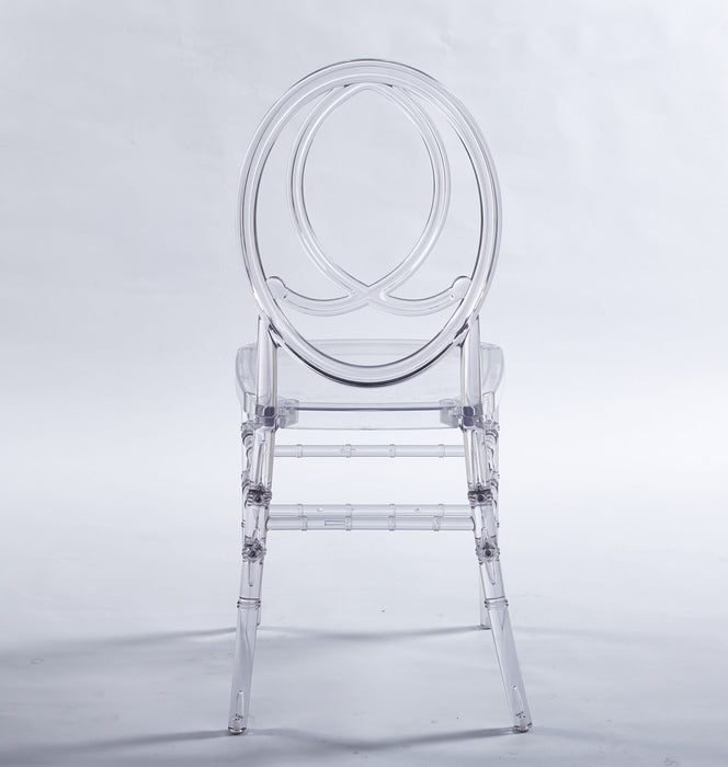 Dining Chair, Plastic Seat, Welding Chair (Set of 4) - Transparent
