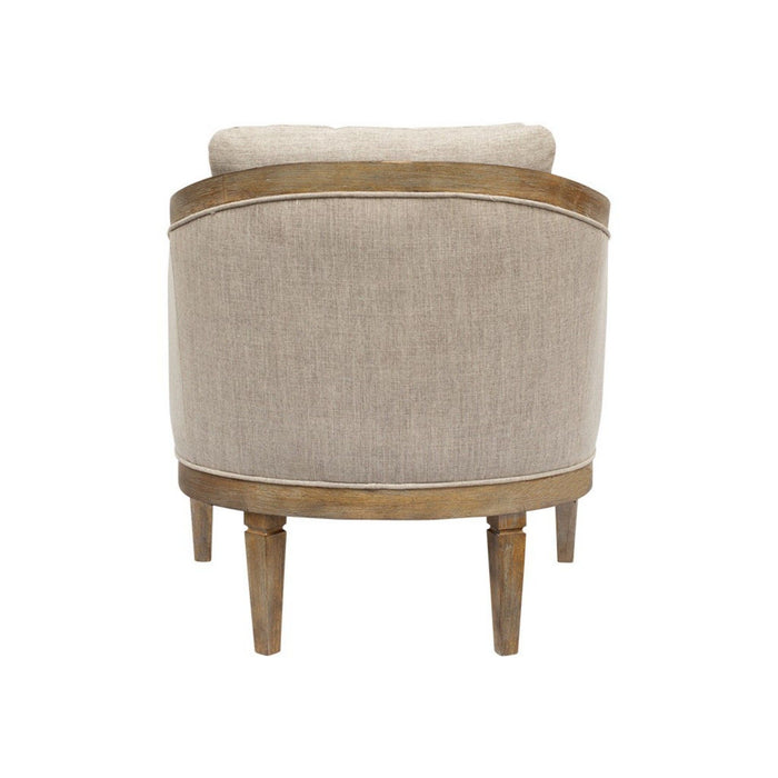 Classic Chair With Jacquard Upholstery - Beige