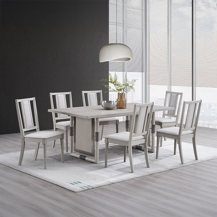 Marta - Side Chair (Set of 2) - Beige Linen & Natural