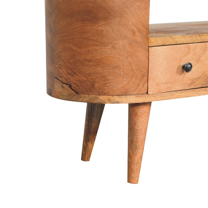 Mini Rounded Entertainment Unit - Oak