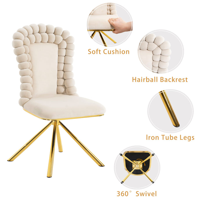 Upholstered Swivel Dining Chairs (Set of 2)