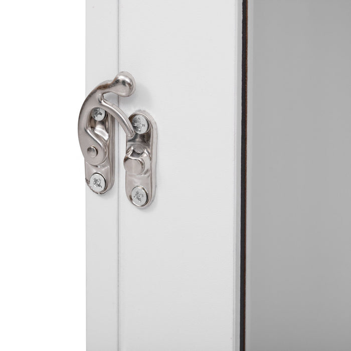 Modern Style 2 In 1 Pet Friendly Dog Crate Kitchen Island End Table Metal Pine - Natural / White