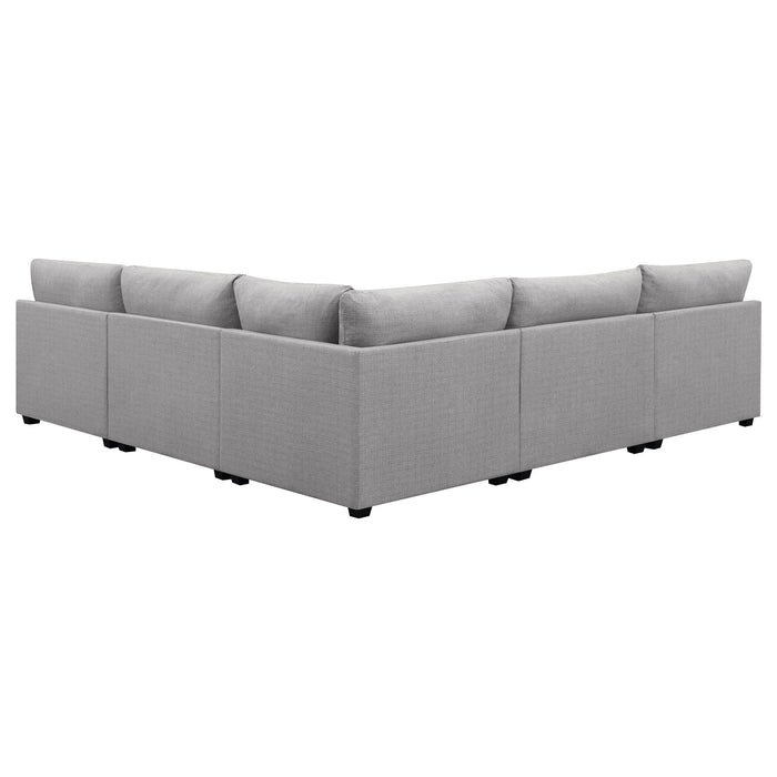 Cambria 5-piece Upholstered Modular Sectional Sofa Grey