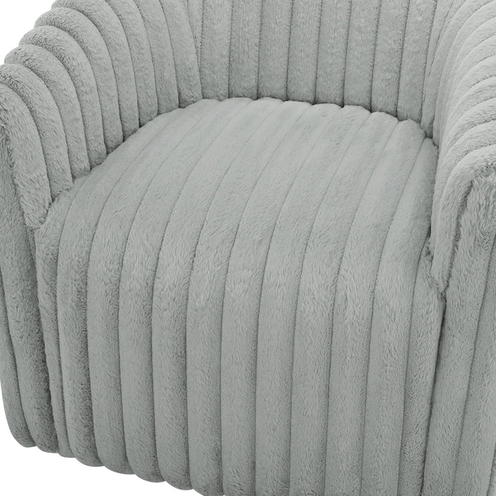 Alexa Barrel Swivel Chair - Gray