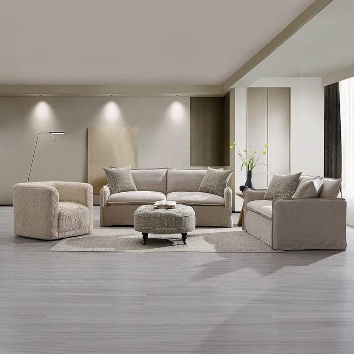 Upendo - Ottoman With Caster - Pattern Fabric