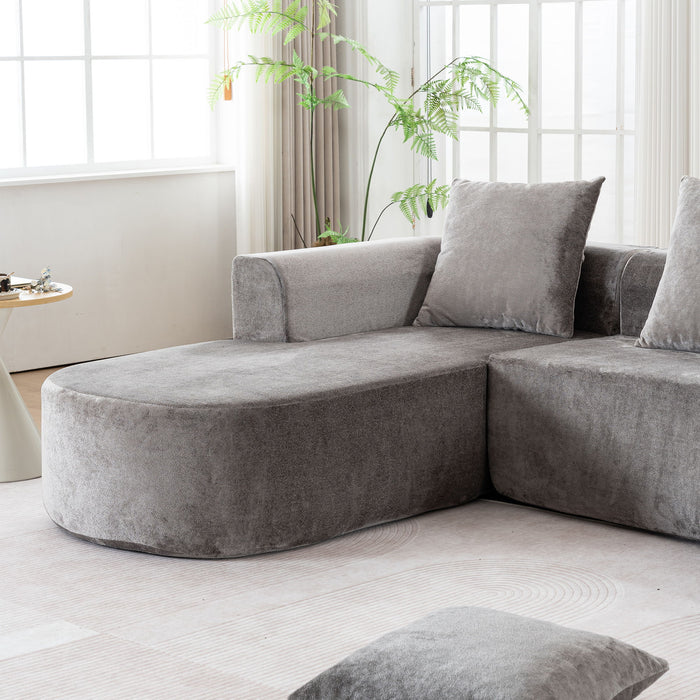 Modular Sectional Sofa With L Shape Chaise With Deep Seat