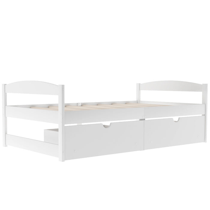 Platform Bed With 2 Drawers