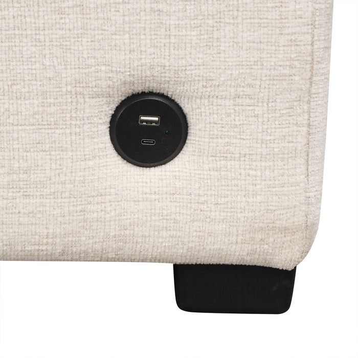 Single Pull Out Sofa Bed With USB Ports And Cup Holders