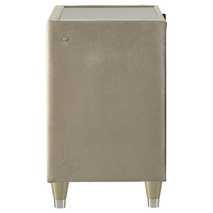 Mika - 2 Drawer LED Nightstand With USB