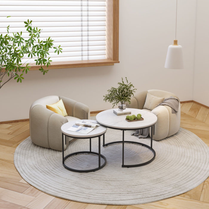 Round Nesting Coffee Table (Set of 2)