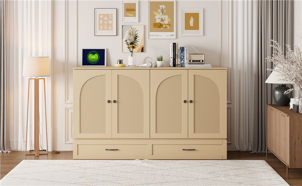 Murphy Bed With Large Drawers