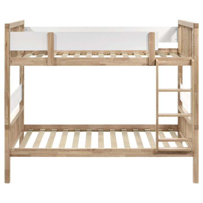 Ponderosa - Twin Over Twin Bunk Bed With Accents - Natural