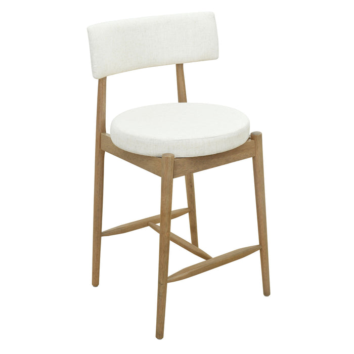 Mid Century Modern Counter Stools, Fabric Upholstered Chairs